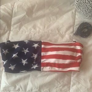USA flag bikini top